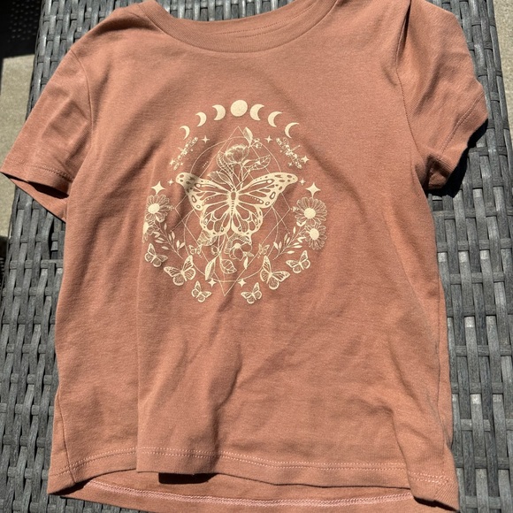 Witchy moon and mushrooms fairy core cropped shirt - Picture 2 of 2